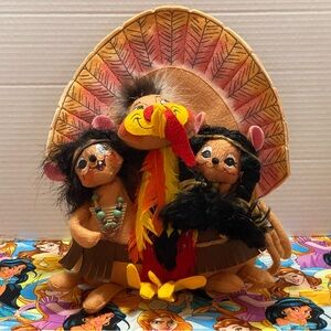 Annalee Thanksgiving Turkey Trio Plush 2007